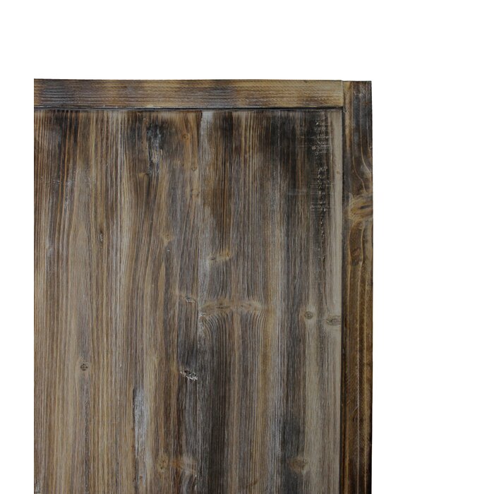 Loon Peak® Jayson 63'' W x 72'' H 3 - Panel Solid Wood Folding Room ...