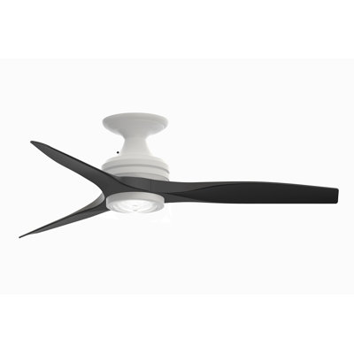 Spitfire 48 Inch Flush Indoor/Outdoor Propeller Ceiling Fan With LED Light Kit and Remote Control -  Fanimation, FP6721BMW-48BL-LK-F