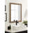 Travon Textured Farmhouse Rectangle Bathroom Mirror