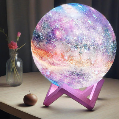 RGB LED Mushroom Night Light Wall Based Flower Lamp And 16 Colors Galaxy Lamp 3D Printing Moon Light With Stand/Remote