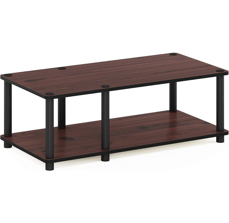  Meuble télé 60 po noir et noir cerise No Tools, H 10,9 po x L 31,5 po x l 15,6 po, Brun / Noir