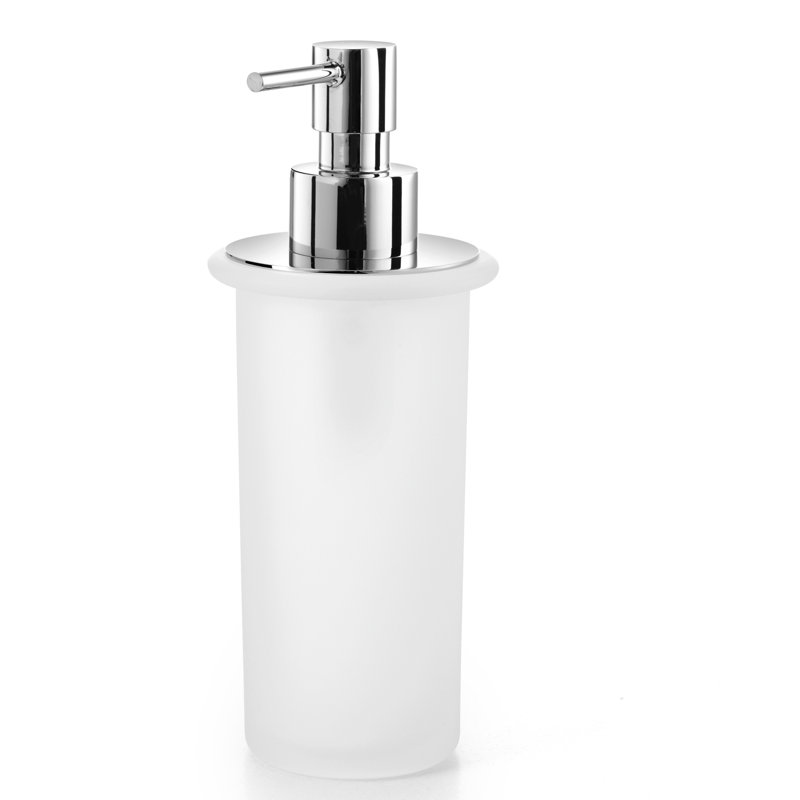 Saon Soap Dispenser, Polished Chrome / Frosted Glass