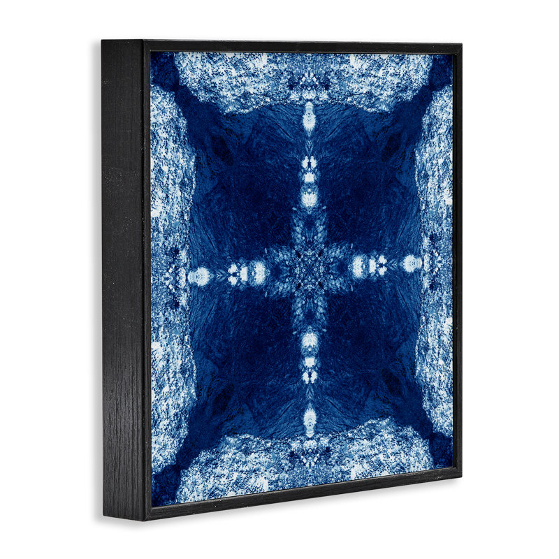 Élégante impression de giclée encadrée de style mosaïque par El Perkin, H 12 po x l 12 po, Giclée encadrée noir minuit