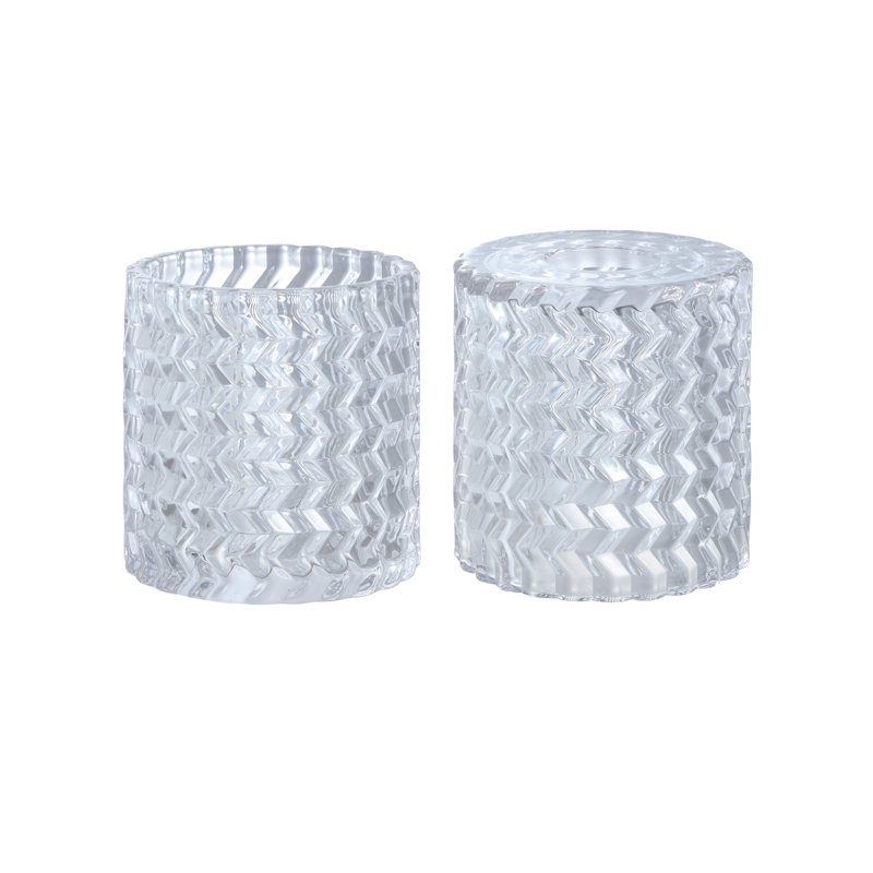 # 23646-60-2, transparent avec motif en losange pour luminaire, trou central de H 4-1 / 2 po x D4-3 / 4 po: 42 mm, paquet de 2