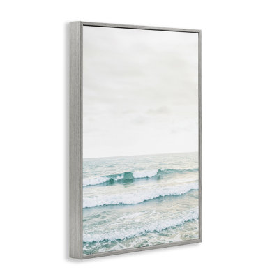 Giclée encadrée Rolling Ocean Waves Peace, design par Sissi et Seb