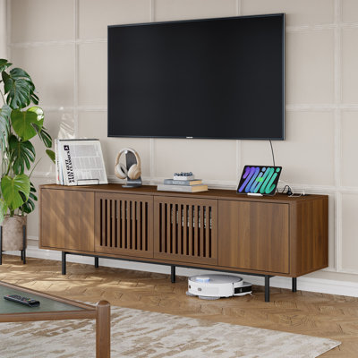 Meuble télé Mid-Century pour téléviseur de 88 po ou moins