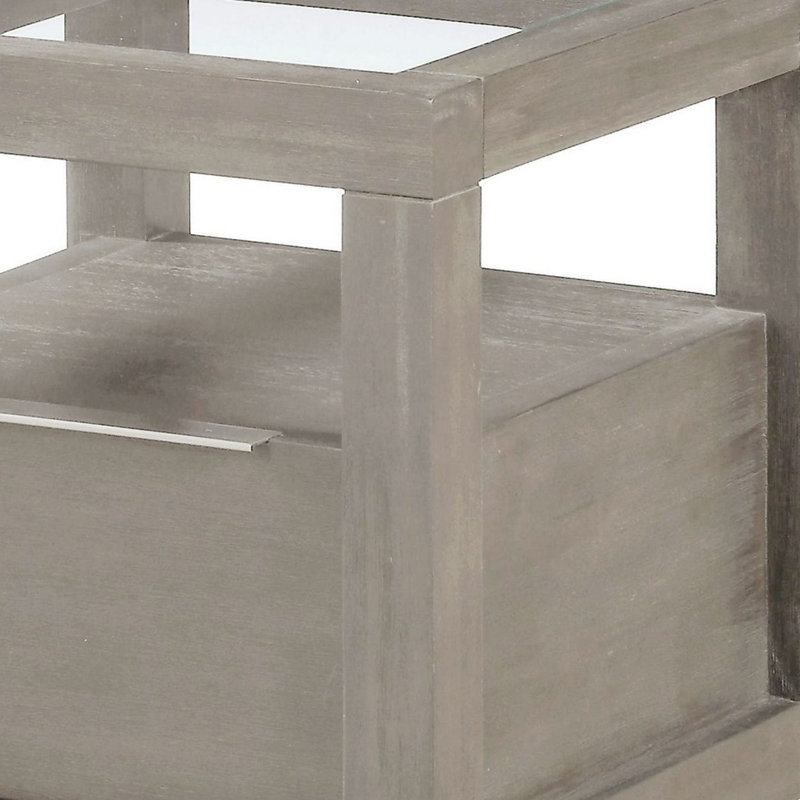 Table de bout avec rangement Eloise, Minéral