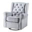 Chaise pivotante grise de style transitionnel avec fauteuil oscillant moderne