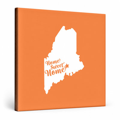 Home Sweet Portland — Maine State Silhouette — Canvas Wall Art