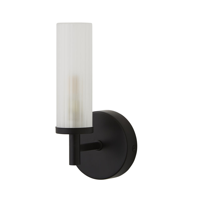 Adiell Glass Armed Sconce, No, Matte Black