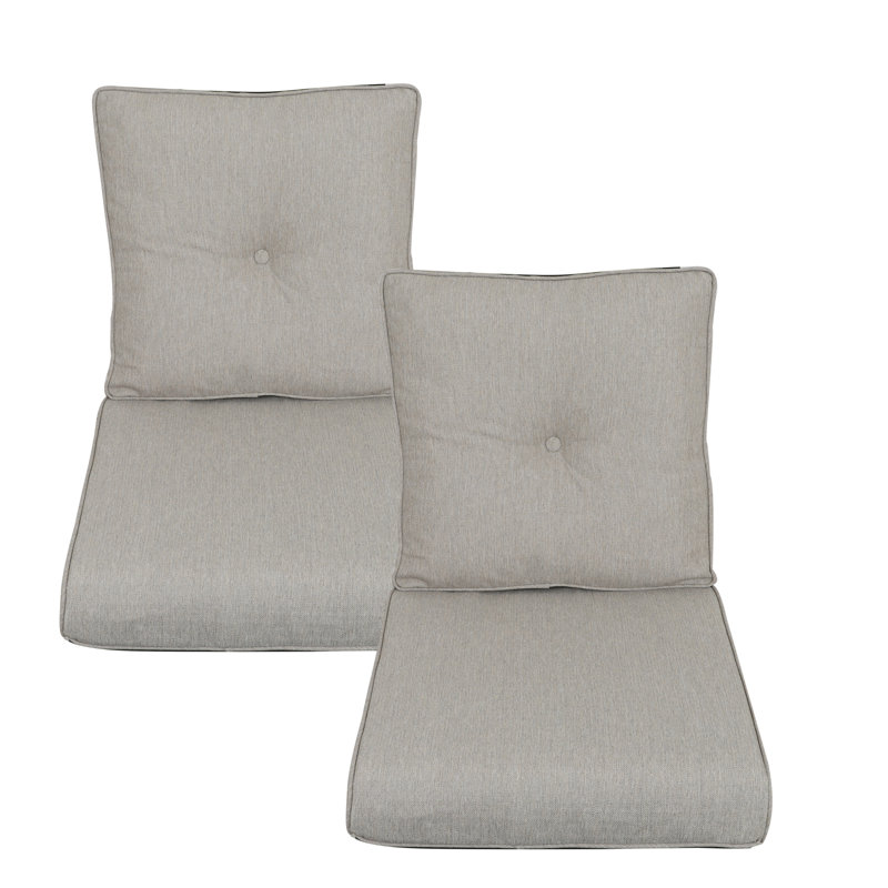2 Pcs Set High Back Patio Chair Cushions, Tufted Rocking Chair Cushions, Adirondack Cushions For Garden Porch Home Office Chair Use, 22''X 4'', 2 Pack