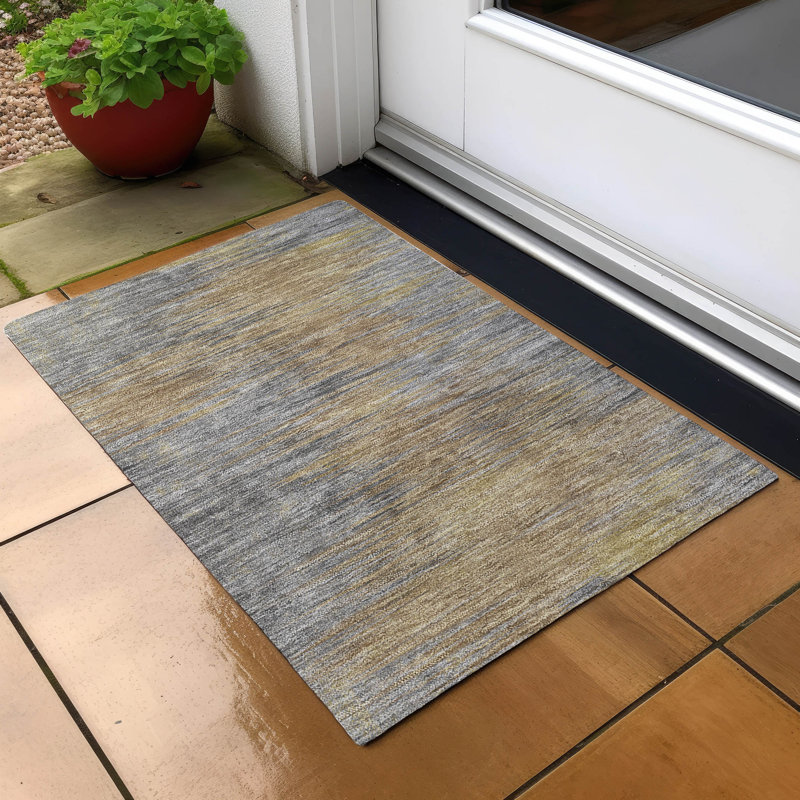  Malchow Non-Slip Indoor Outdoor Door Mat, Rectangle 1'8" x 2'6"