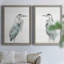 Blue Heron I - ensemble de 2 reproductions d'art sur toile encadrées-595298004-595298015
