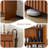 Retro Walnut Solid wood Shoe Storage