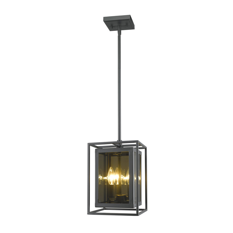 Luminaire suspendu rectangulaire unique à 3 lumières