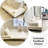 Cream Modern Minimalist Leather Sofa Bed with Cushions-349781262
