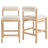 Albia 26.8" H Modern Farmhouse Linen Upholstered Counter Stool with Curved Back and Solid Rubberwood Frame-292655353