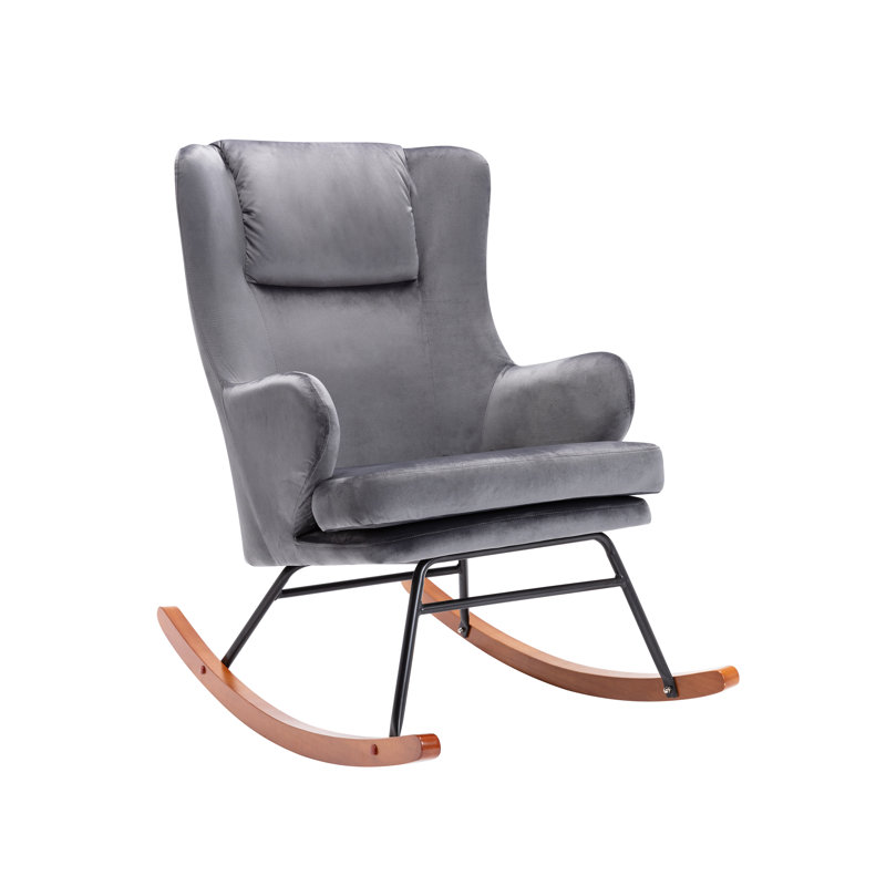 Velvet Armchair, Grey