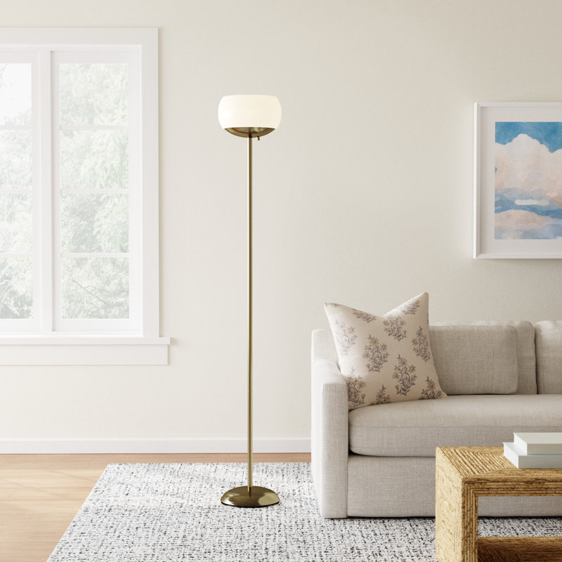 Perdita 71'' Torchiere Floor Lamp, Brass