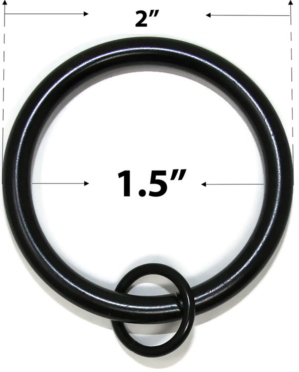 McCloud Curtain Rings (Set of 14) 17 Stories Finish: Bronze, Size: 1.8 Diameter