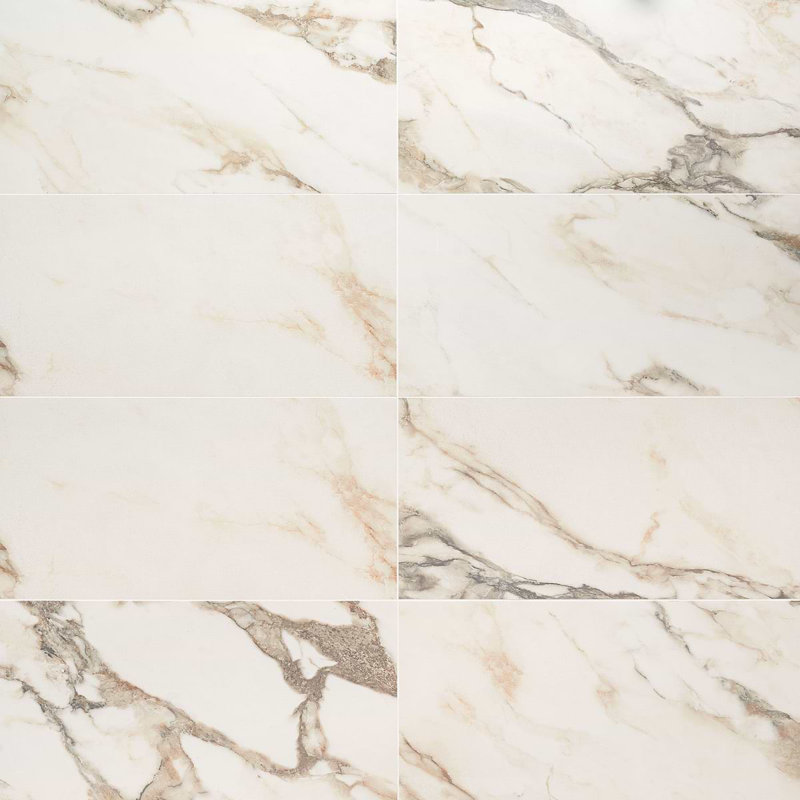 Dreamstone 12X24 Polished Porcelain Tile, Calacatta Rustico Polished