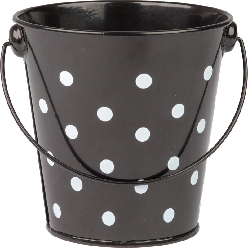 Ensemble de seaux en métal à pois
