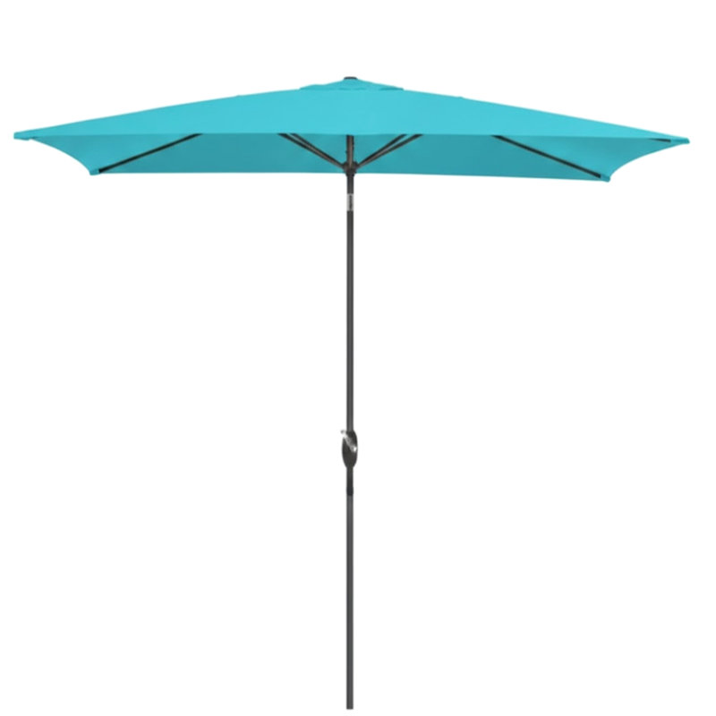 Parasol de patio rectangulaire 6,5 x 10 pi avec auvent pour zones de sièges et tables-cadres