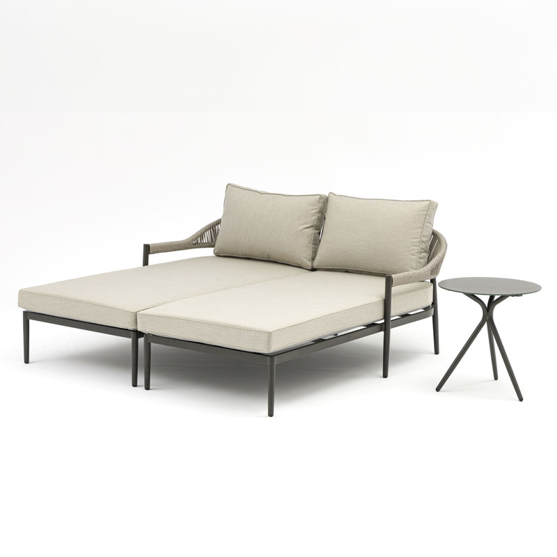 Ondrasek 170cm Long Sunlounger with Cushions