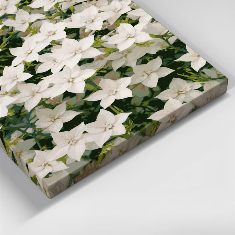 "Watercolor Botanical 29", art mural sur toile grise, H 12 po x l 18 po