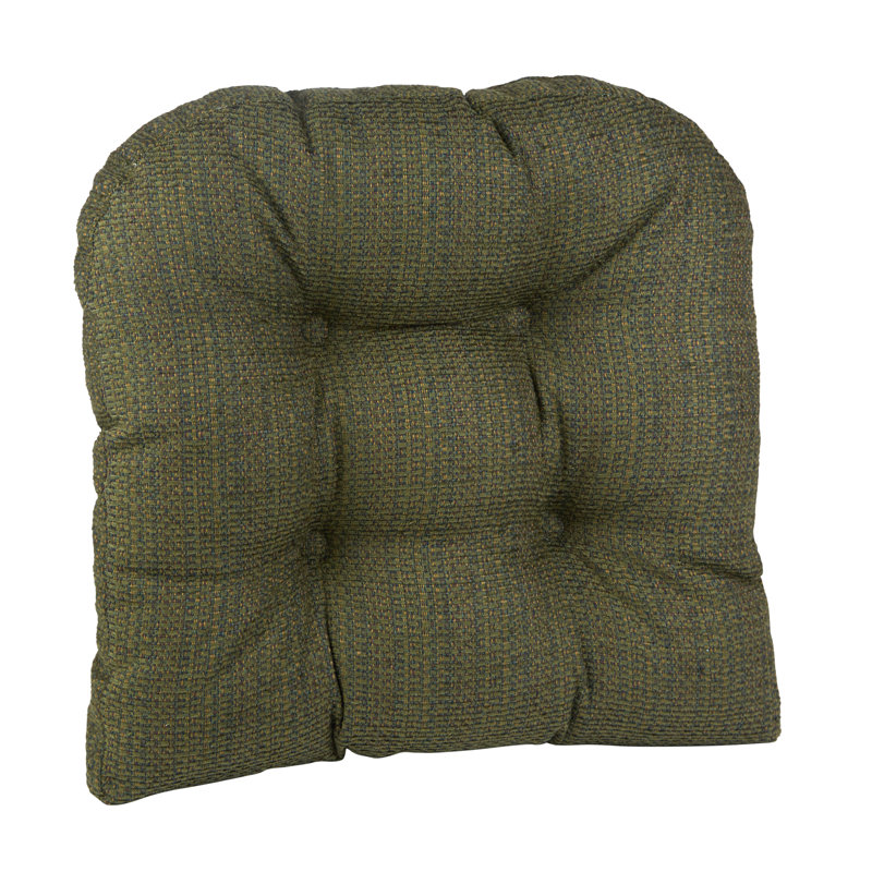 Non-Slip Dining Room And Kitchen Seat Cushions, 15 X 15 X 3 Inches, Green