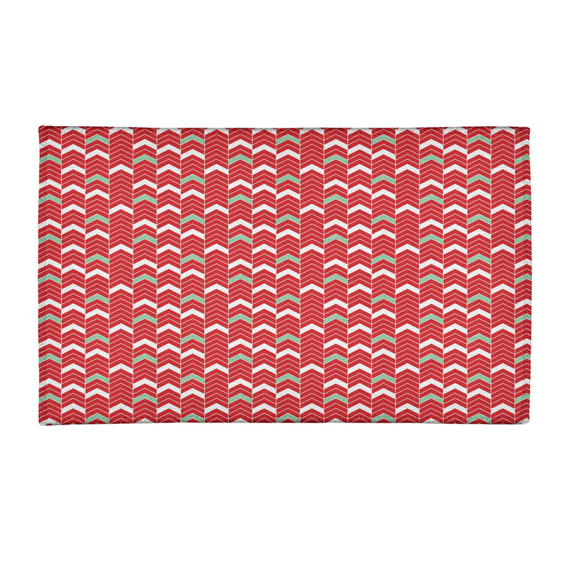 Tapis rouge/vert fait main, Rectangle 2 pi x 3 pi