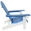 Ensemble de 2 chaises Adirondack en PEHD toutes saisons avec porte-gobelet - bleu / blanc-1043434592