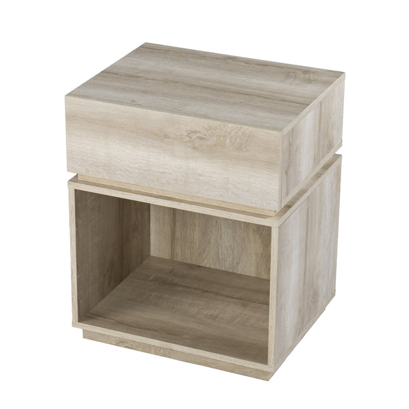 Table de bout avec tablettes de plancher et prises intégrées