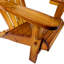 Chaise confortable en bois pliable pour l'extérieur avec siège incliné emblématique, accoudoirs larges, couleur populus en chêne, processus d'assemblage facile, capacité de poids de 250 lb, idéale pour la terrasse, au bord de la piscine ou à l'intérieur