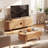 Lift Top Coffee Table with Storage, 40 Inch Modern Fluted Convertible Table with Hidden Compartments for Living Room, Natural Oak-1561644236