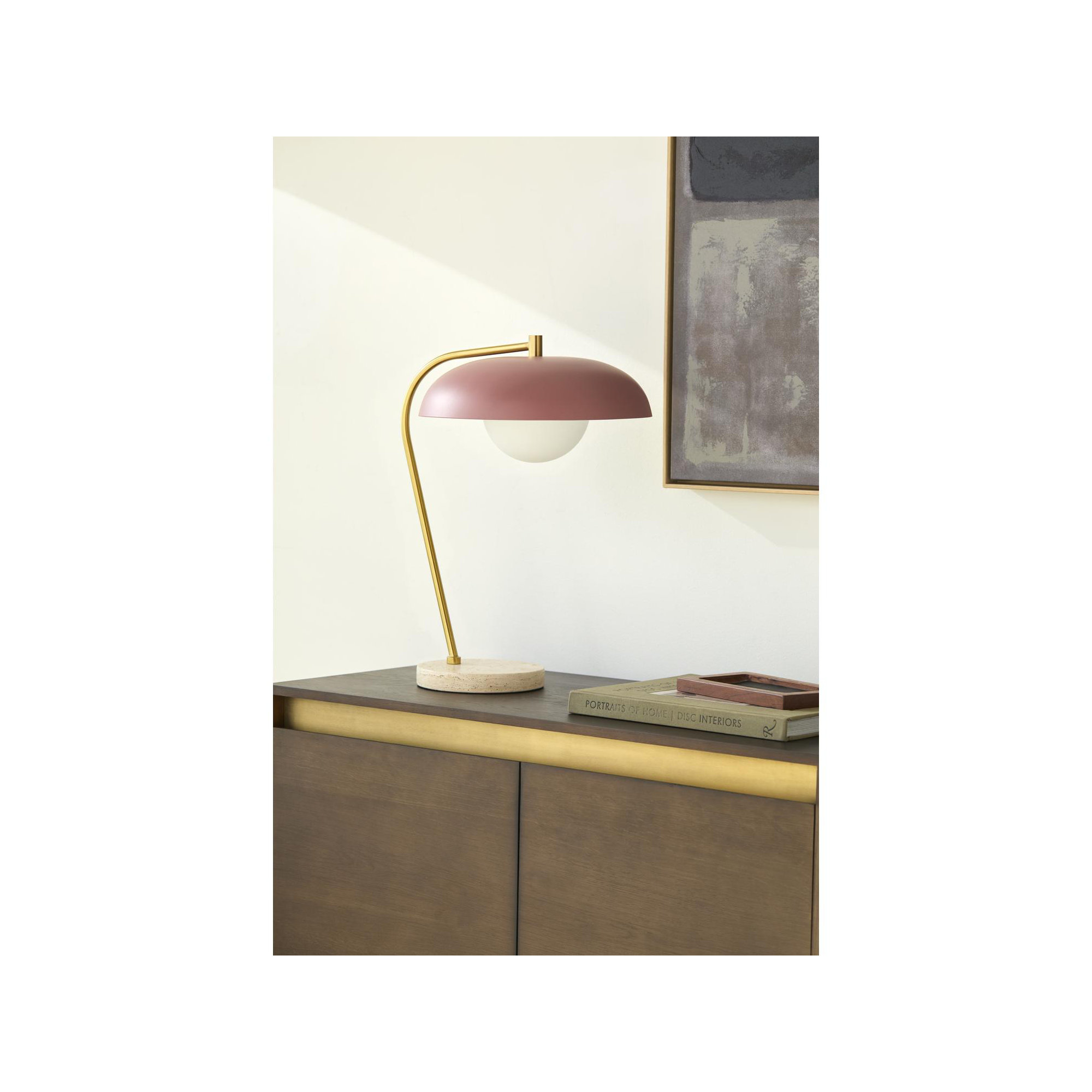 Farmington Table Lamp, Red, Beige