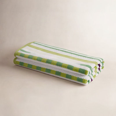 Gilus Striped Textured Cotton Beach Towel