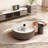 Modern Round White Nesting Coffee Table Set