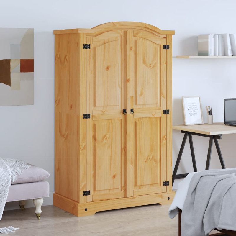 Lonepine 2 Door Solid Wood Wardrobe