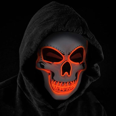 Halloween Mask LED Light Up Costumes Scary Mask For Party Supplies Favor
