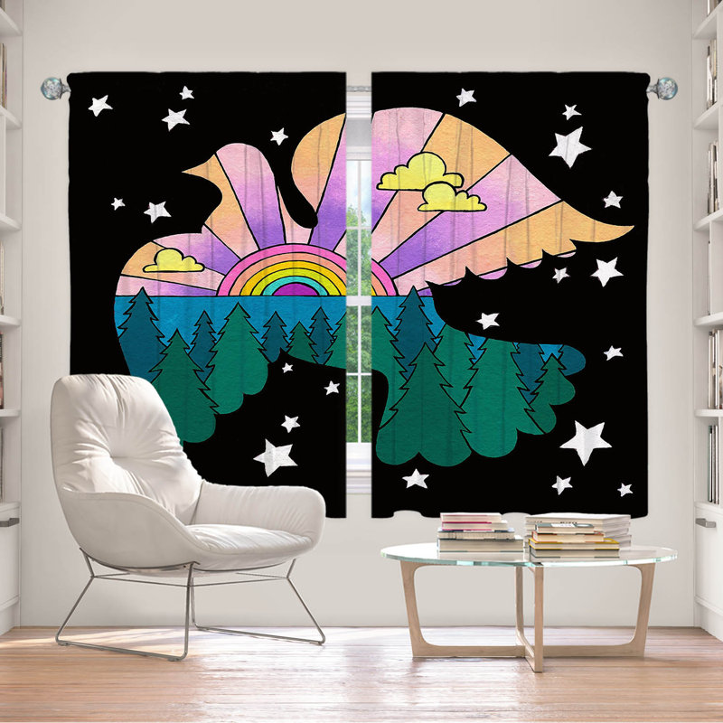 Culai Room Darkening Curtain, 56" W x 78" L