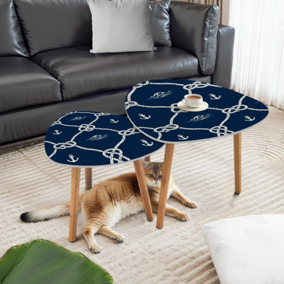 Ensemble de 2 tables basses gigognes Triangle
