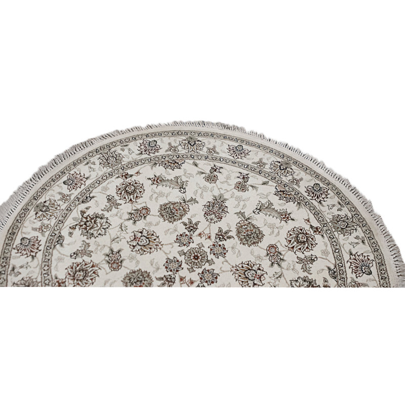High-Quality Hand-Knotted Ivory Area Rug