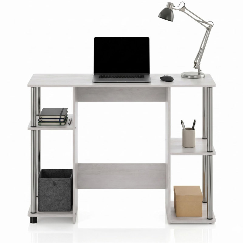  Bureau d'ordinateur compact JAYA, White/Silver