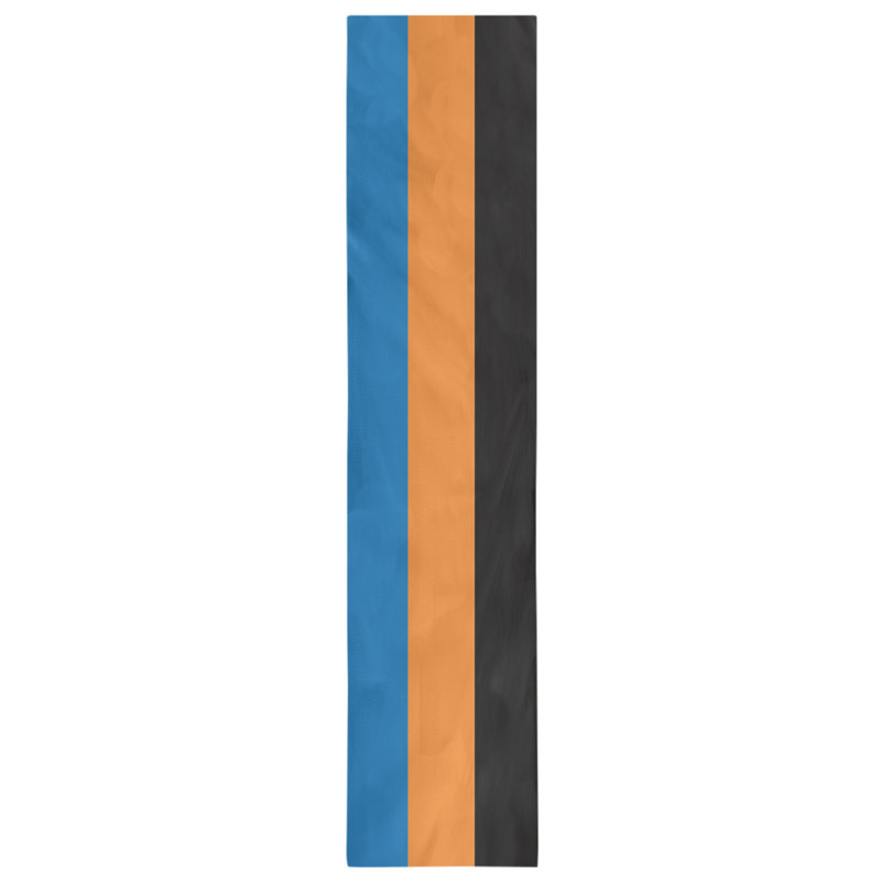 Chemin de table basket New York, L 72 po x l 16 po, Bleu / orange / noir, Polyester sergé
