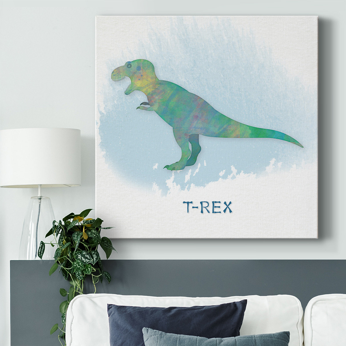 Trinx T-Rex - Wrapped Canvas Print | Wayfair