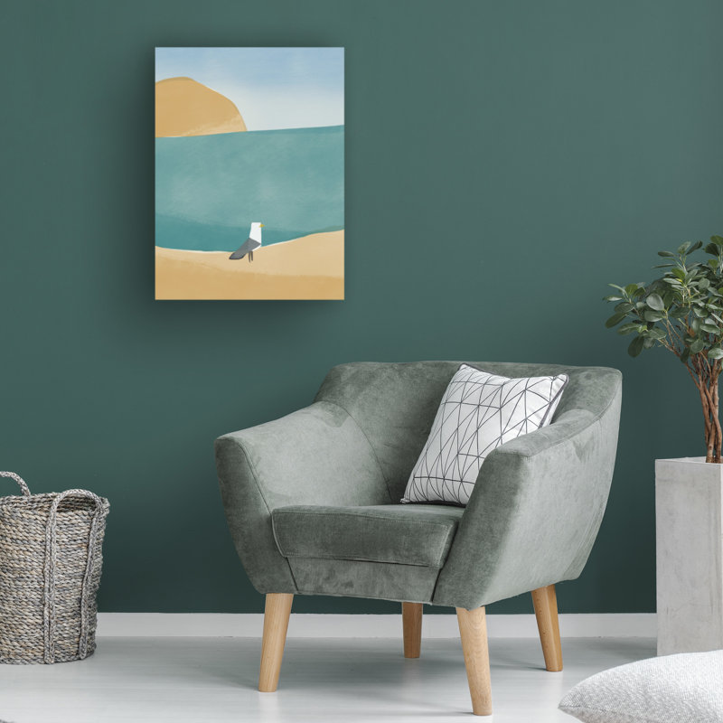 Art sur toile goéland solitaire, 18" H x 24" W