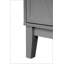 Armoire de rangement rétro à 4 portes avec portes géométriques sculptées à la main, tablettes réglables et pieds surélevés pour un nettoyage facile
