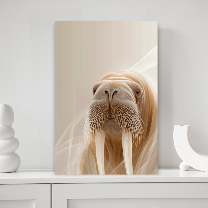 Art mural animal doux et naturel arctique, 18" H x 12" W