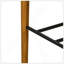 Ensemble de 2 tabourets d'intérieur revêtus de bois, finition noyer et ivoire